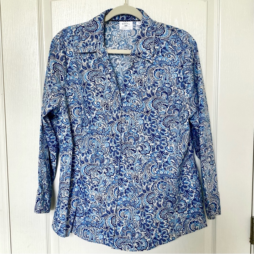 Lee Blue Paisley Button Down Shirt
